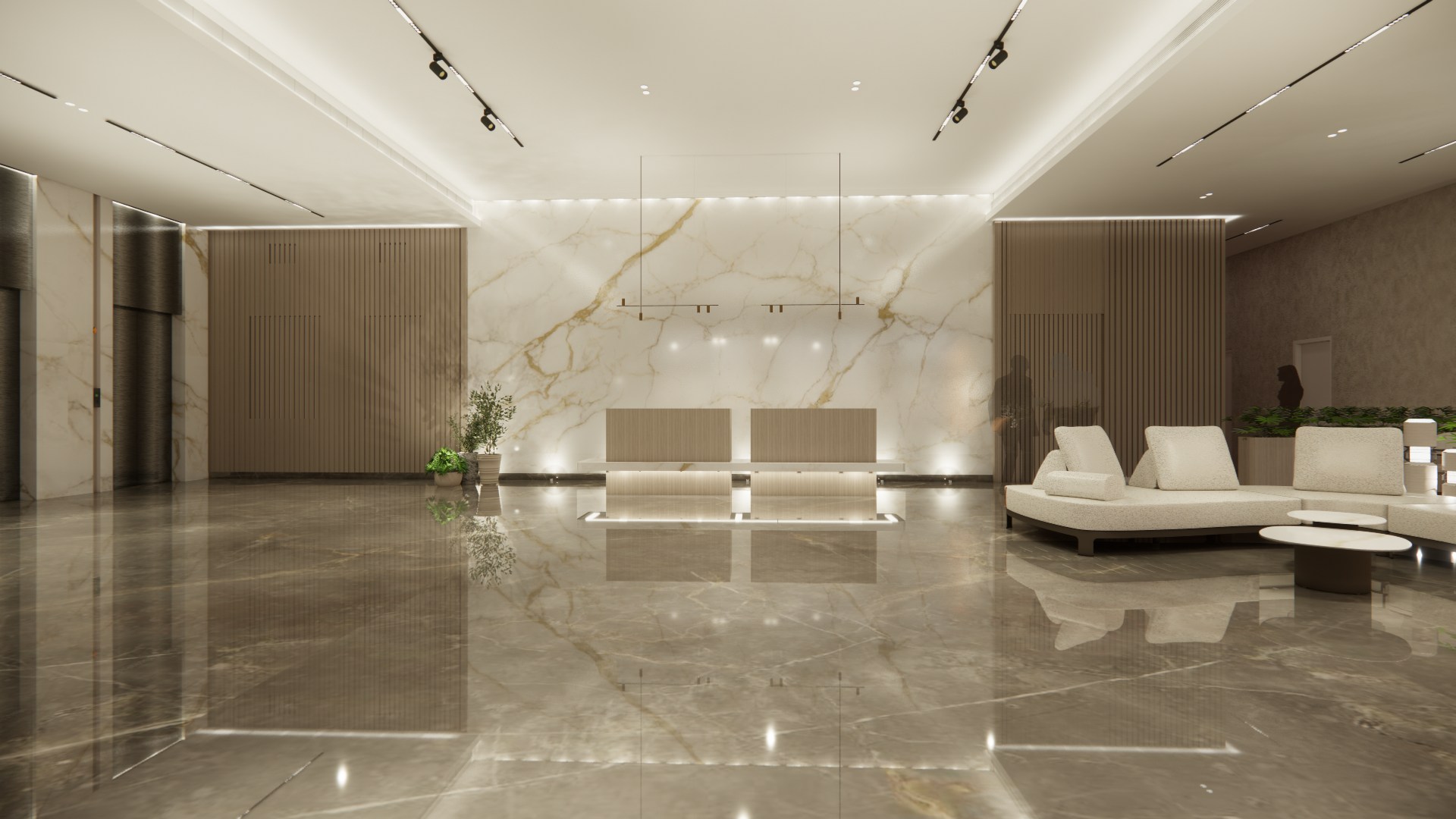 Ananth Technologies lobby interiors